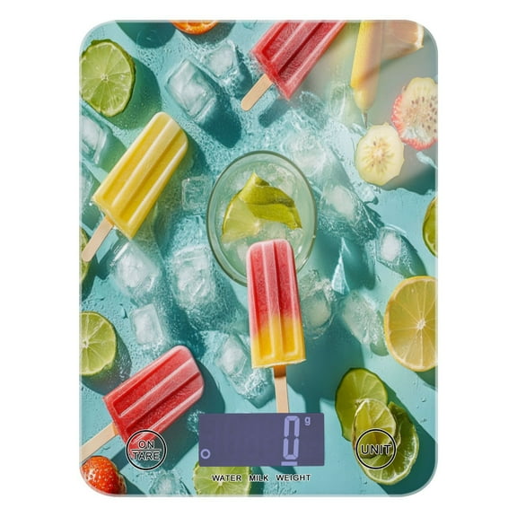 Popsicles and Fruit Slices Food Scale Digital Kitchen Scale Waterproof Grams Ounces lbs for For Baking and Cooking