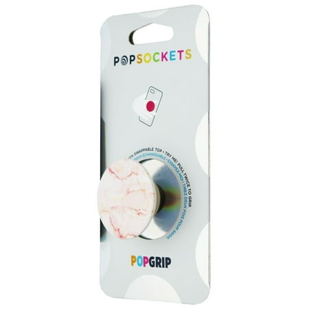 Popsockets Grip with Swappable Top for Cell Phones, PopGrip Rose Marble