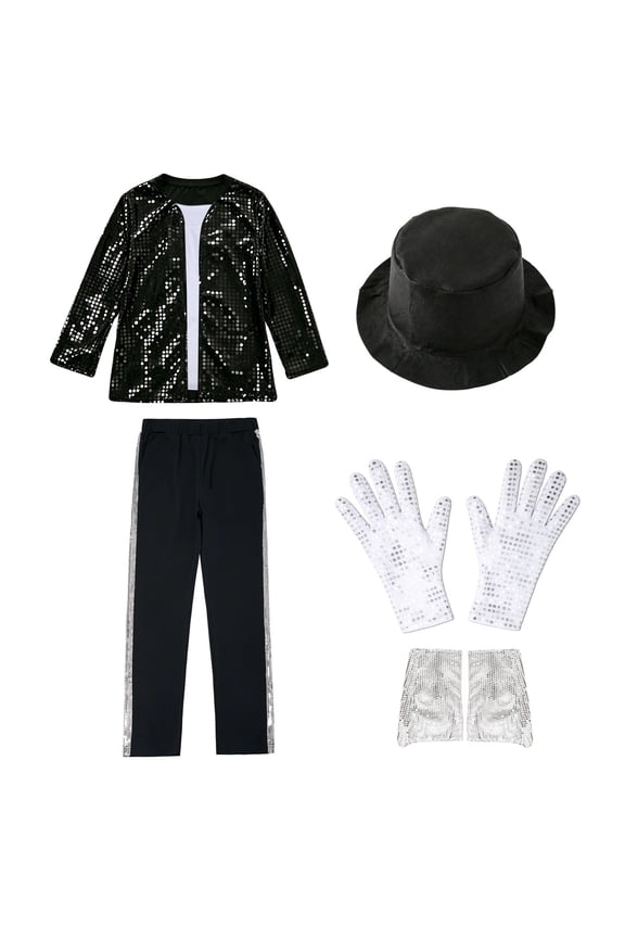 Popstar ππΌππππΊπ² Men Sequin Jacket 80s Rock Jacket for πππ₯π₯π¨π°πππ§ and Themed Parties Vintage