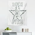 thumbnail image 1 of Popstar Party Tapestry, Rock Star Theme High Sign and Star Grungy Sketch Gesture Vintage, Fabric Wall Hanging Decor for Bedroom Living Room Dorm, 5 Sizes, Black and White, by Ambesonne, 1 of 1