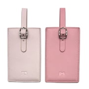 Popsugar Luggage Tags - Identification Luggage Tags for Suitcases, 2 Pack Travel Essentials Set