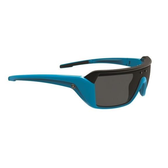 Popticals Pop-out Folding PopStorm Sunglasses; Blue & Black Gloss with Gray Polarized