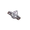thumbnail image 1 of Popular 2 Carat Man made diamond moissanite and Man made diamond moissanite Artdeco Bridal Set with 18k Gold Plating, 1 of 6