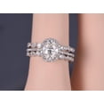 thumbnail image 1 of Popular 3.00 Carat Moissanite Diamond Engagement Trio Ring Set with 18k Gold Plating, 1 of 5