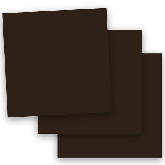 Popular BROWN HOT FUDGE 12X12 (Square) Paper 65C Lightweight Cardstock - 50 PK -- Econo 12-x-12 Square Card Stock Paper - Business, Card Making, Designers and DIY Projects