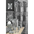 thumbnail image 1 of Popular Bath 5 Piece Sinatra Silver Shower Curtain and Resin Bath Accessory Set, 1 of 6