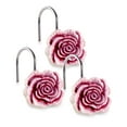 thumbnail image 1 of Popular Bath Blossom Rose Resin Shower Curtain Hooks, Burgundy, 12 Pack, 1 of 1