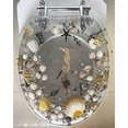 thumbnail image 1 of Popular Bath Jewel Shell Clear Round Resin Toilet Seat, 1 of 3