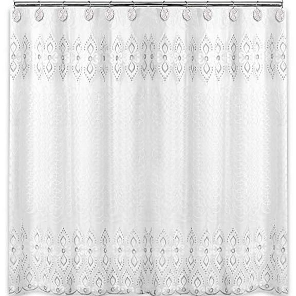 Popular Bath Monaco, Shower Curtain, White