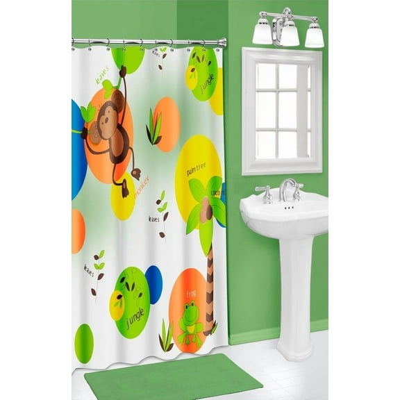 Popular Bath Monkey 3d Peva Shower Curtain