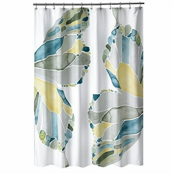 Shell Rummel Shower Curtain, Butterfly Collection, 70" x 72", Yellow