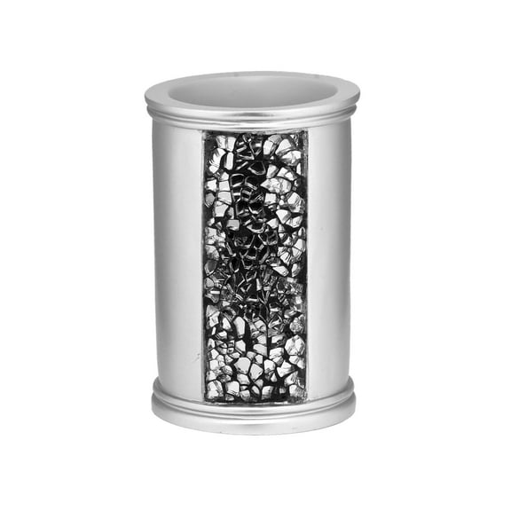 Popular Bath Silver Sinatra Bath Decor Accessories, Premium, Durable, Acrylic Resin, Eco-Friendly Tumbler  (5"H x 3"W x 3"D)