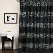 Popular Bath Sinatra Black Collection, 70 x 72 Bathroom Shower Curtain