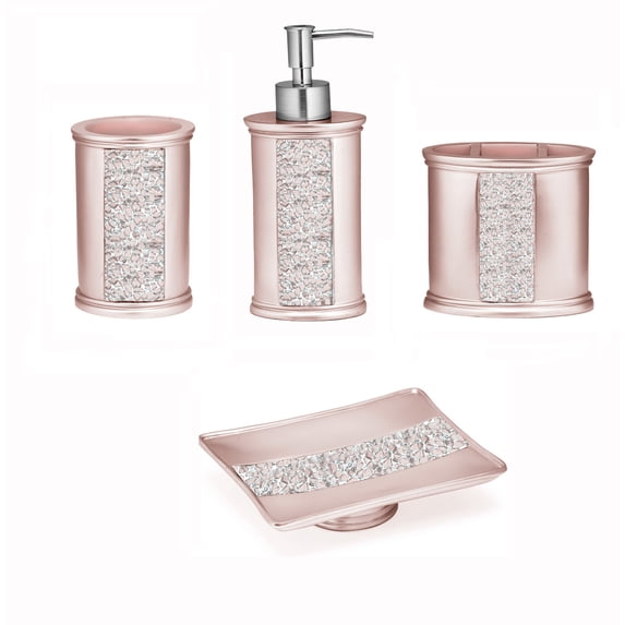 Popular Bath Sinatra Bling Collection 4-Piece Bathroom Canister Set ...