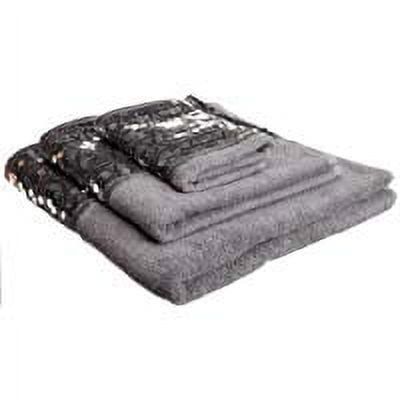 Popular Bath Sinatra Silver 3 Piece Towel Set