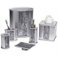 thumbnail image 1 of Popular Bath "Sinatra Silver" 6 Piece Resin Bath Accessory Set, Cracked Glass, 1 of 7