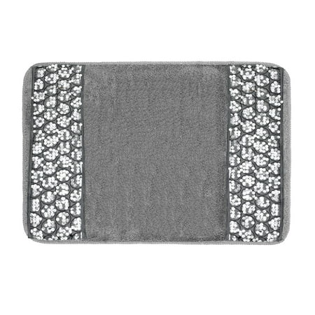 Popular Bath Sinatra Silver Collection - 21" x 32" Bathroom Rug