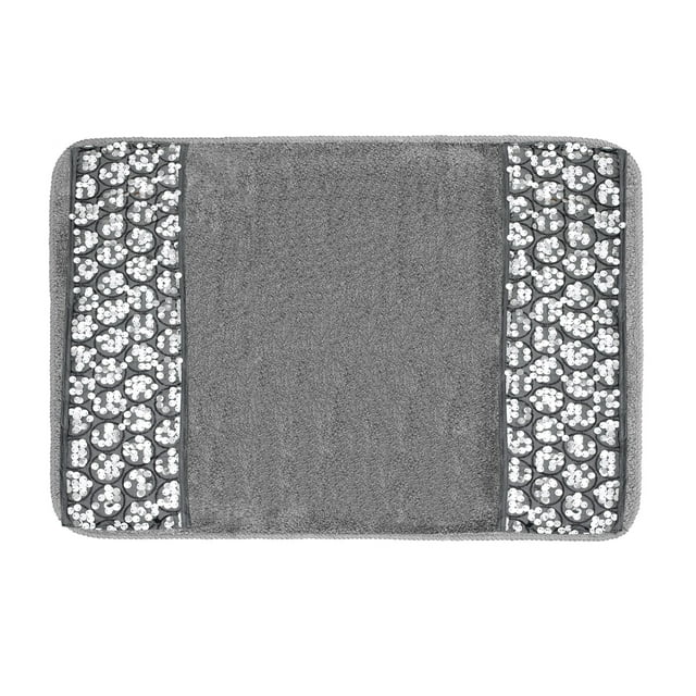 Popular Bath Sinatra Silver Collection 21" x 32" Bathroom Rug