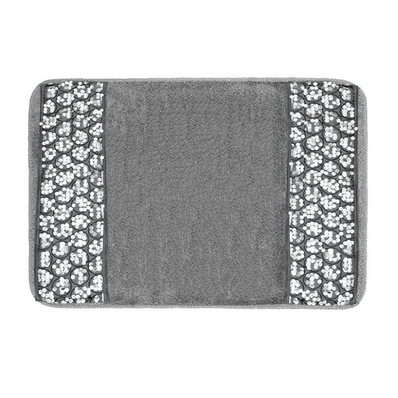 Popular Bath Sinatra Silver Collection - 21" x 32" Bathroom Rug