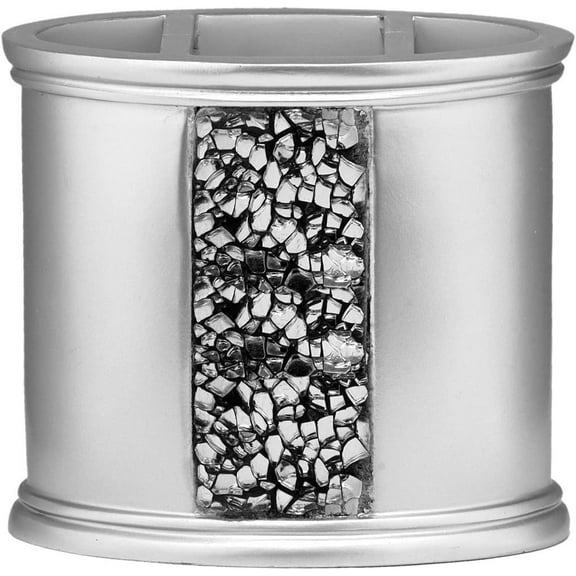 Popular Bath Sinatra Silver Collection - Bathroom Tooth Brush Holder