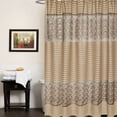thumbnail image 1 of Popular Bath Spindle Gold Collection Fabric Bathroom Shower Curtain, 70" x 72", 1 of 2