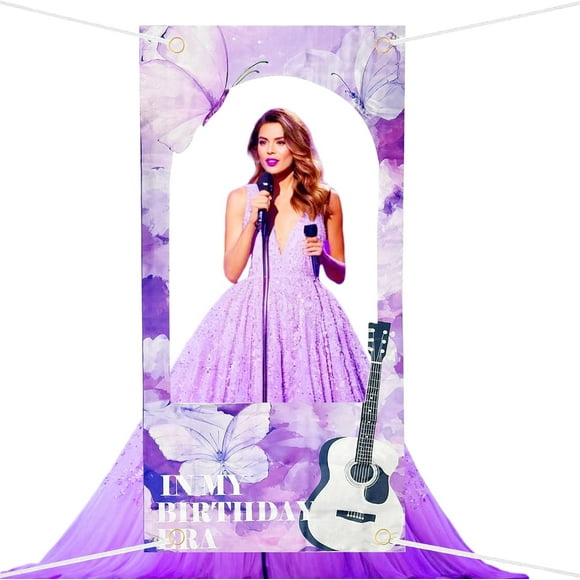Pop Music Theme Birthday Party Decoration - Party Photo Booth Props Guitar Theme Party Decoration Girl Birthday Fan Celebration