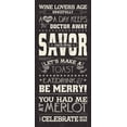 thumbnail image 1 of Popular Black and White Wine Lovers Typography Panel by Pela Studios; Makes a Great Gift; One 8x18in Poster Print, 1 of 1