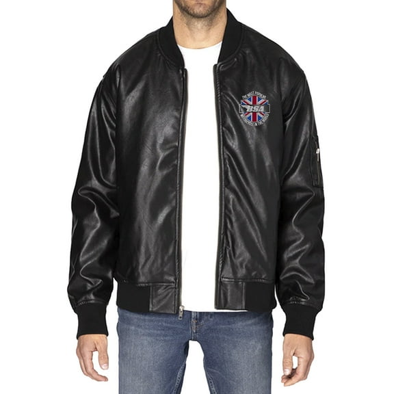 Popular Bsa Faux Leather Jacket Men's -BSA Designs