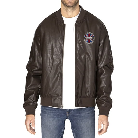 Popular Bsa Faux Leather Jacket Men's -BSA Designs