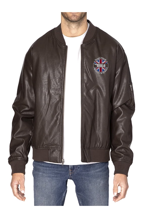 Popular Bsa Faux Leather Jacket Men's -BSA Designs