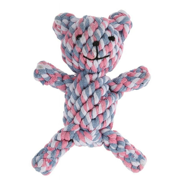 Popular Chew Knot Toy Bear Tough Strong Puppy Dog Pet Tug War Play Cotton Rope