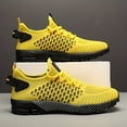 thumbnail image 1 of [Popular Choice] Men's Large Size Sneakers - Striped, Breathable Fabric Running Shoes with Stability Support, 1 of 9