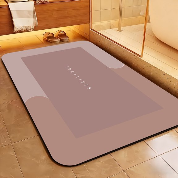 [Popular Choice] Super Absorbent Quick-Dry Bath Mat - Soft, Non-Slip Diatomite Design, Suitable for Showers, Bathtubs, and Doors - Hypoallergenic, the Perfect Home Decor Accessory