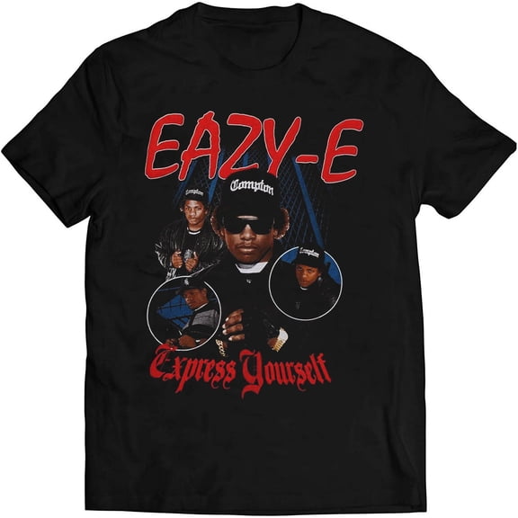 Popular Eazy-E Tee Shirt Mens Cotton Black Short Sleeve All Size S to 3XL