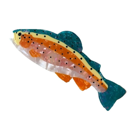 Popular Fish Shape Hair Claw Strong Secure Hair Clip with NonSlip and Colorful Designs for Female Girl Everyday Use