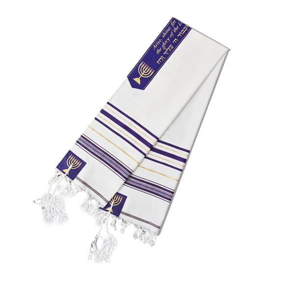 Popular Jews Tallit Prayers Shawl Stripe Design Tzitzit Fringes Tallit Long Scarf for Various Religious Ceremonies