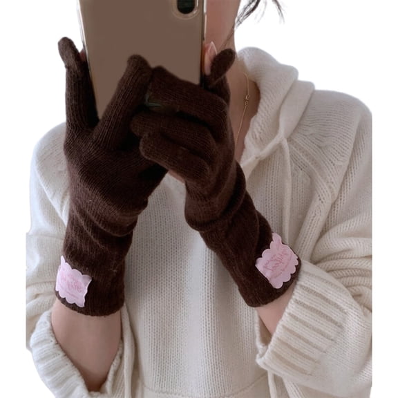 Popular Knitted Arm Length Gloves Warm Long Gloves for Student Office Daily Use