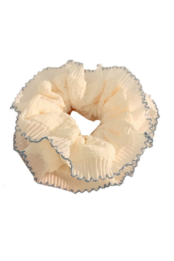Popular Lace Trim Scrunchies Oversized Scrunchy Women Elastic Ponytail Holder