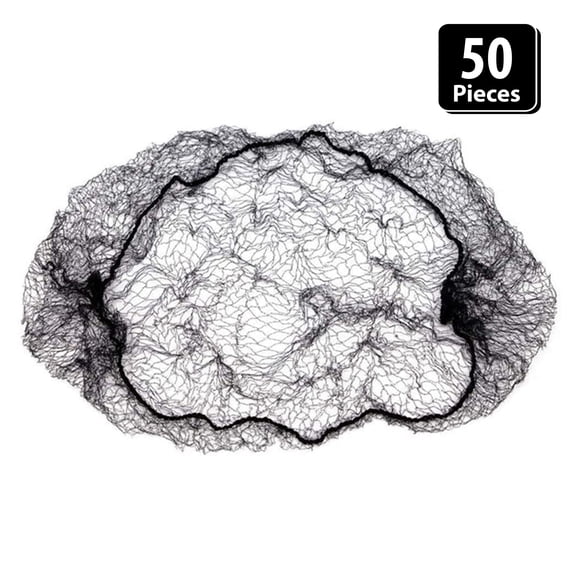 Popular Life Magic Net Durable and Invisible Hair Nets, Fits Youth and Adult Black (Pack of 50)