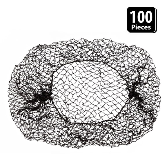Popular Life Scarlett Durable and Invisible Hair Nets, Black (Pack of 100)