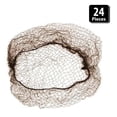 thumbnail image 1 of Popular Life Violette Fine Mesh Hair Nets Fits Adult and Youth, Dark Brown, Bulk Pack of 24, 1 of 5