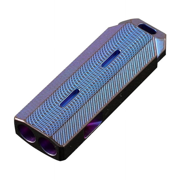 Popular Metal Titanium Alloy Whistle for Sports Referee Double Hole Basketball Whistle for Wilderness Usage A
