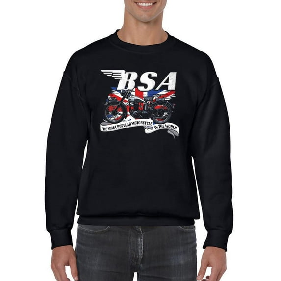 Popular Motorcycle Bsa Sweatshirt Men -BSA Designs, Male 3X-Large