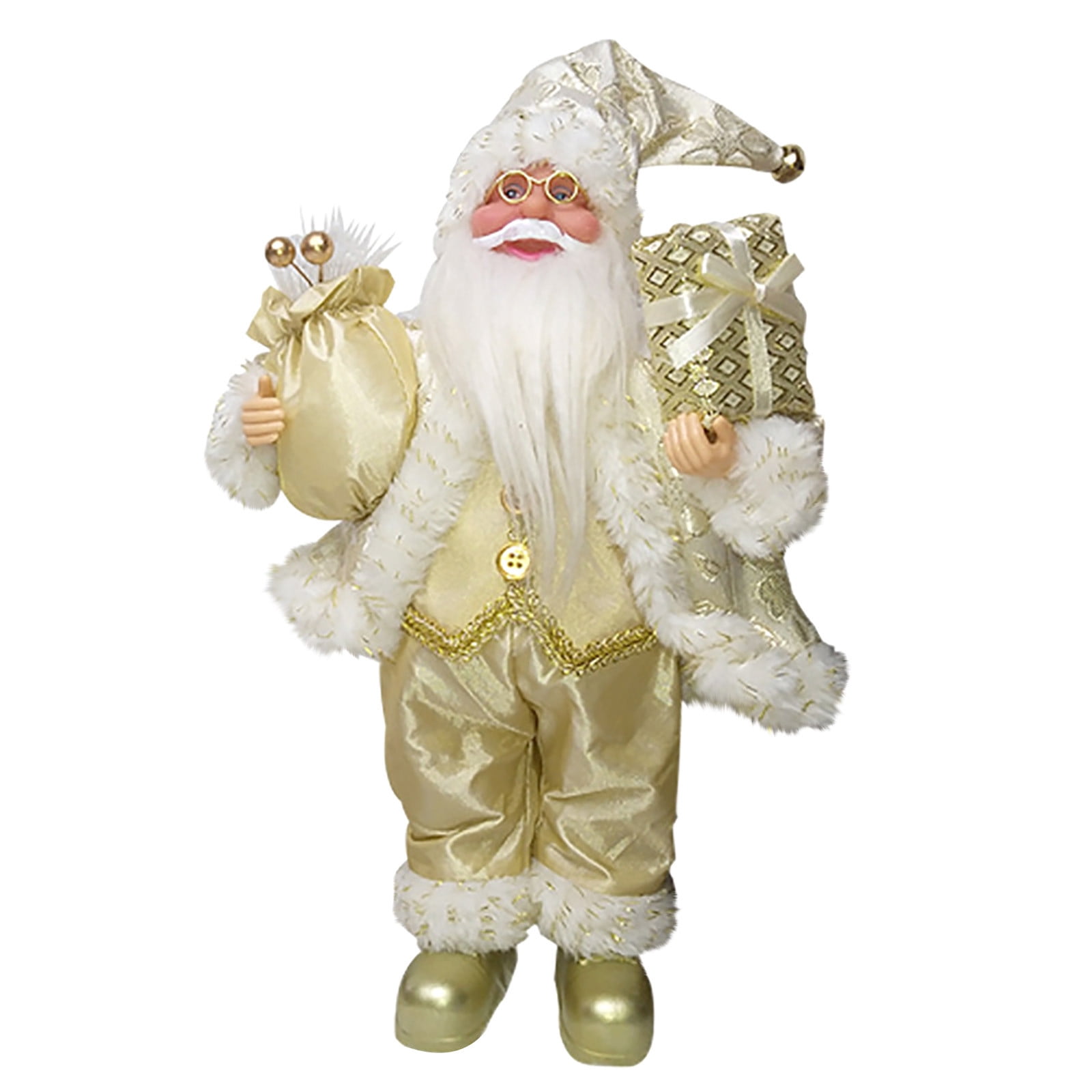 Popular Pick! Zhouzou 1X Santa Claus Dollchristmas Santa Claus Doll Christmas Child Gift Toy Table Decoration For Xmas Cloth + Plastic