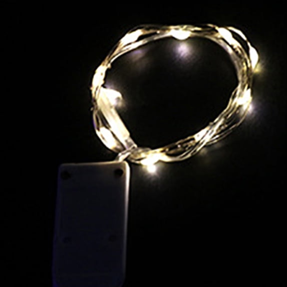Popular Picks,118.1in LED Copper Wire String Lights 30 Lights Button Battery Powered Colorful Decorative Lights For Holiday Christmas & Indoor Outdoor Decor