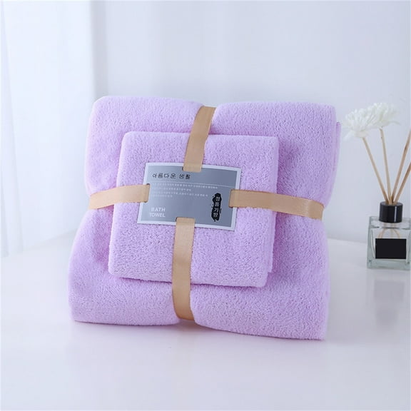 Bath Towel Deluxe Bath Towel Set 2pcs Soft Cotton High Absorbent Towels for Bathroom and Gym Use JASKFLY