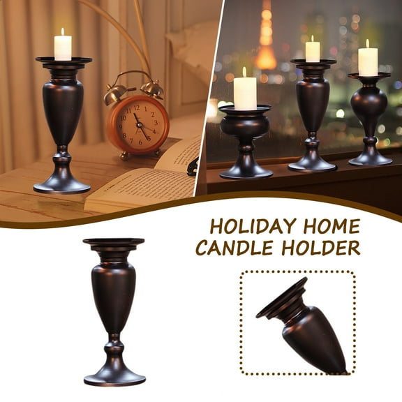 Popular Picks,Black Iron Candle Holders for Valentine's Day Wedding Party And Home Dining Table Decor