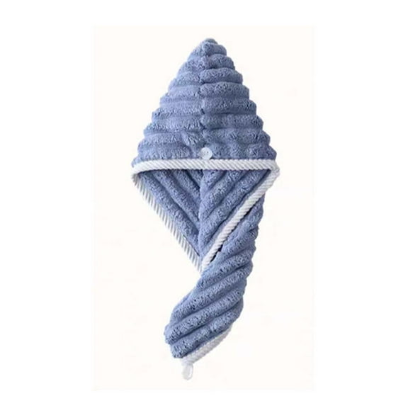 Popular Picks, Dry Hair Cap with Large Waves , Three-Dimensional Vertical Pattern , Adult Shower Cap for Fast Drying Hair , Showerheads, Reduced Price | 100%Polyester, Blue, MIANHT