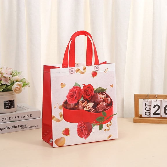 Popular Picks,Valentine's Day Rose Gift Bags Waterproof Tote Multipack For Wedding Party Anniversary Home