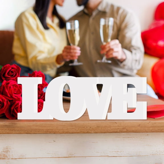 Popular Picks,Valentine's Day Wooden LOVE Sign Romantic Table Centerpiece Home Decor Gift for Couples